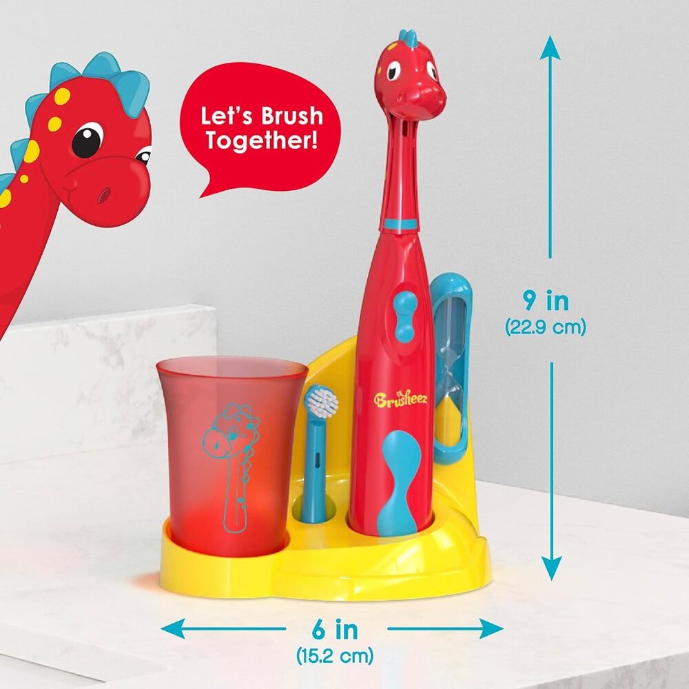 New-  Brusheez Kids’ Electric Toothbrush Set - Safe & Effective for Ages 3+